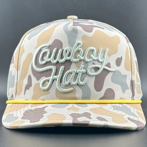 MARSHLAND CAMO SCRIPT “COWBOY HAT” - PERFORMANCE ROPE HAT