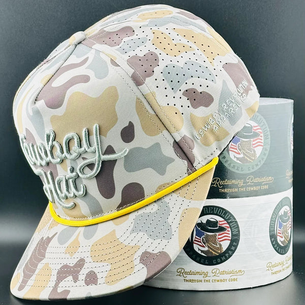 MARSHLAND CAMO SCRIPT “COWBOY HAT” - PERFORMANCE ROPE HAT