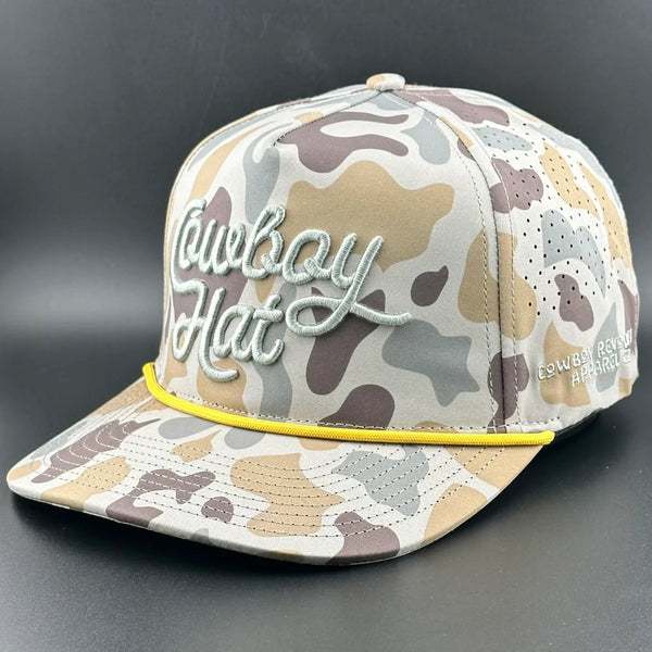MARSHLAND CAMO SCRIPT “COWBOY HAT” - PERFORMANCE ROPE HAT