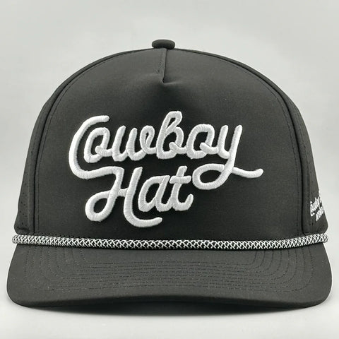 “COWBOY HAT” SUMMER EDITION - PERFORMANCE ROPE HAT - BLACK
