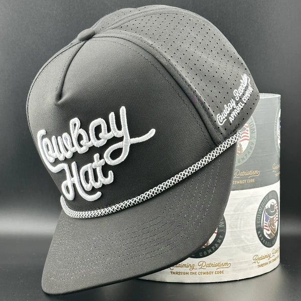 “COWBOY HAT” SUMMER EDITION - PERFORMANCE ROPE HAT - BLACK