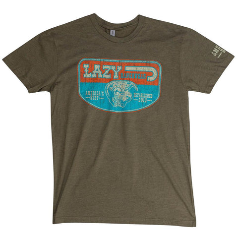 Lazy J Ranch Original Shield Short Sleeve T-Shirt - Olive Green