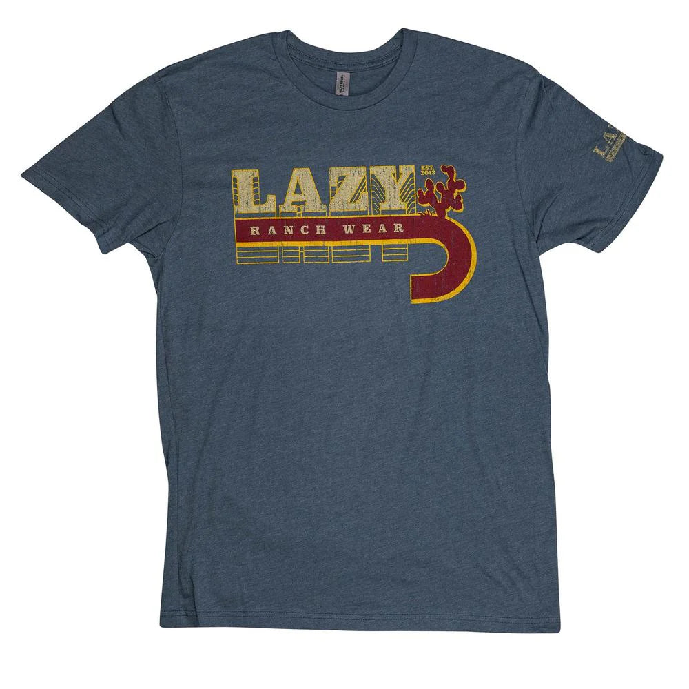 LAZY J RANCH VINTAGE T-SHIRT - BLUE