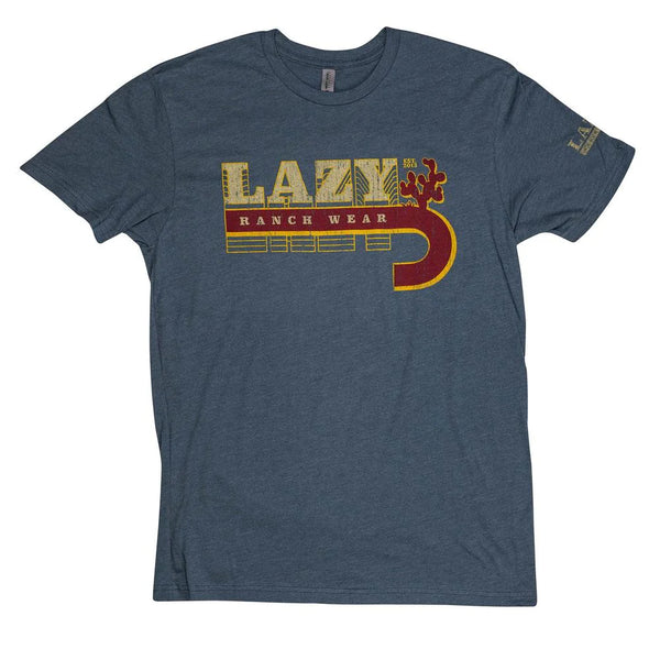 LAZY J RANCH VINTAGE T-SHIRT - BLUE