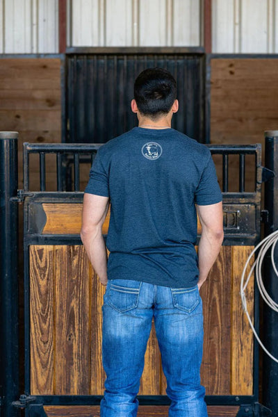 LAZY J RANCH RED RANCH ELEVATION SHORT SLEEVE T-SHIRT - NAVY
