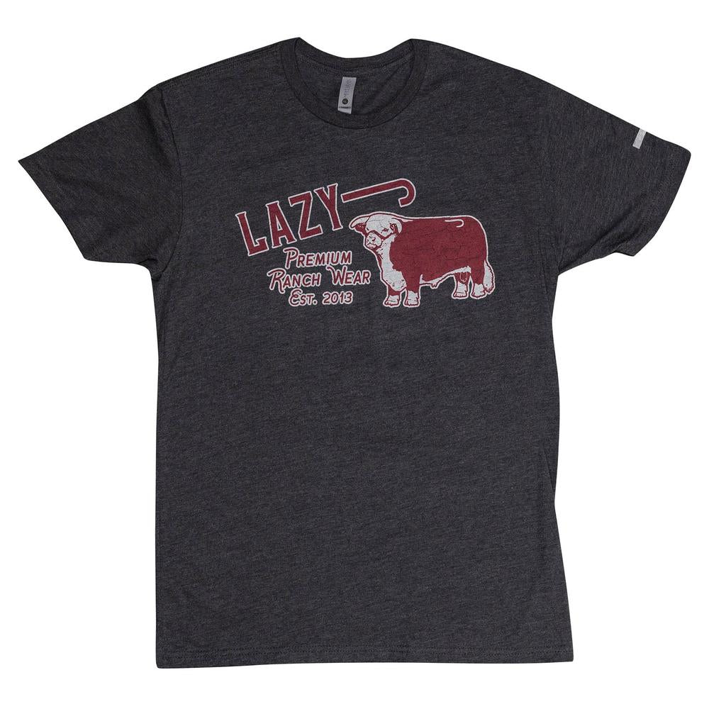 LAZY J RANCH PREMIUM RANCH WEAR T-SHIRT - CHARCOAL GREY
