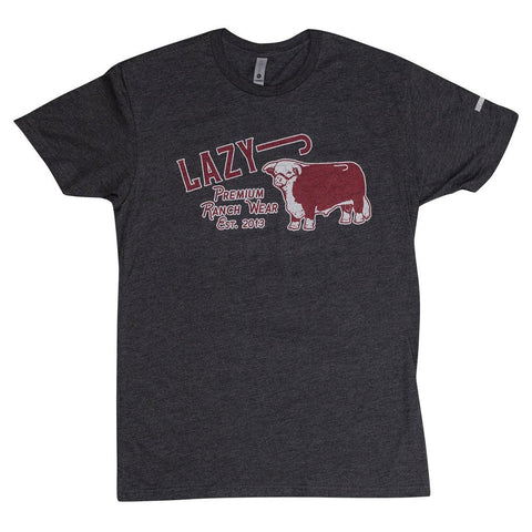 LAZY J RANCH PREMIUM RANCH WEAR T-SHIRT - CHARCOAL GREY