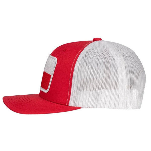 Lazy J Ranch Red & White Texas Elevation Mid Profile Trucker Hat