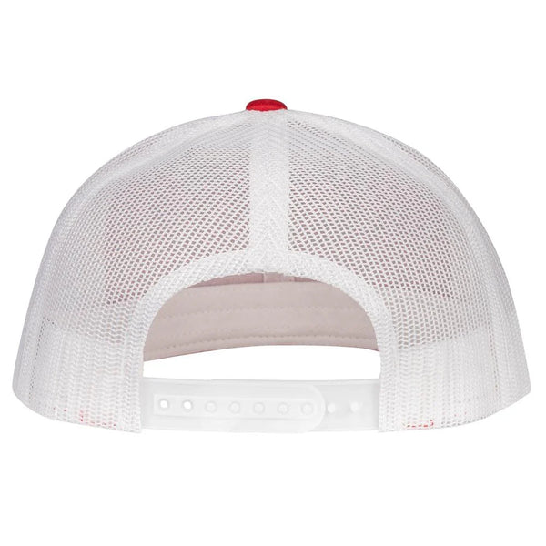Lazy J Ranch Red & White Texas Elevation Mid Profile Trucker Hat