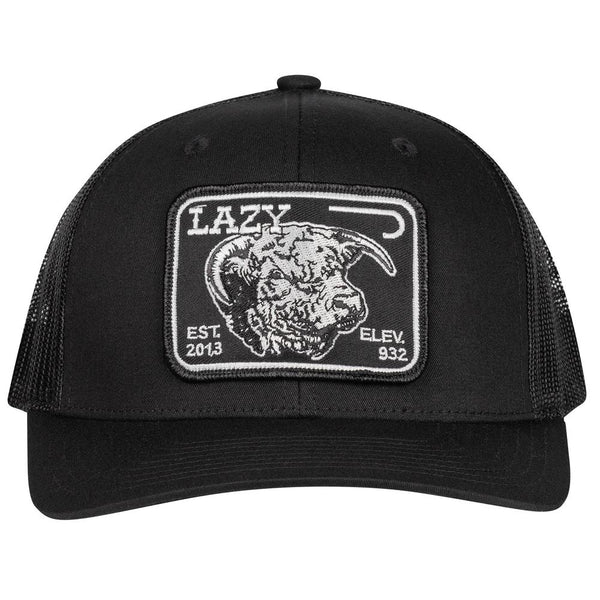 Lazy J Ranch Black Elevation Mid Profile Trucker Hat
