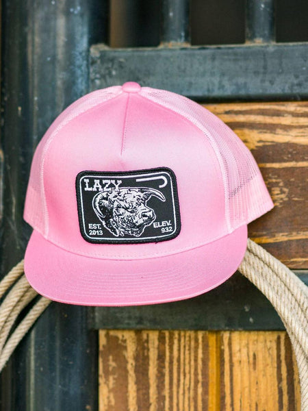 Lazy J Ranch Pink Black Elevation Classic Five Panel Trucker Hat