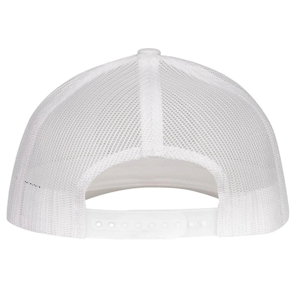 Lazy J Ranch White Black Arrowhead Mid Profile Trucker Hat