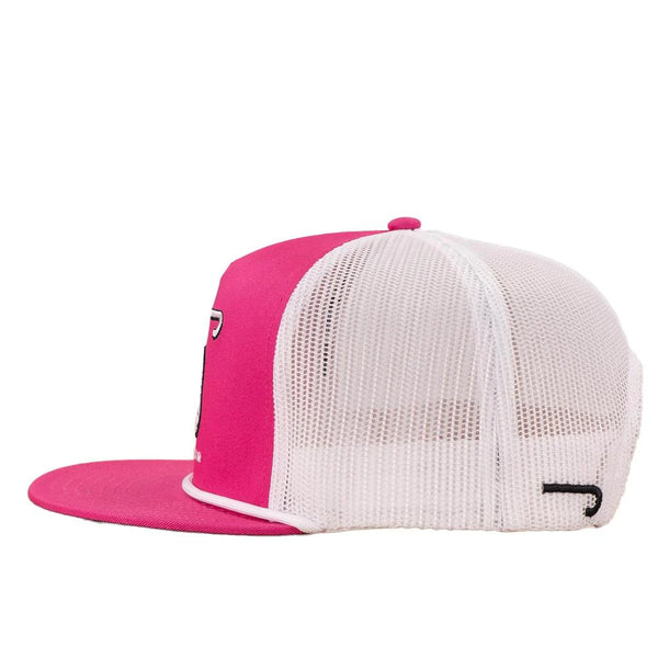 Lazy J Ranch Pink & White Afterglow Classic Rope Trucker Hat