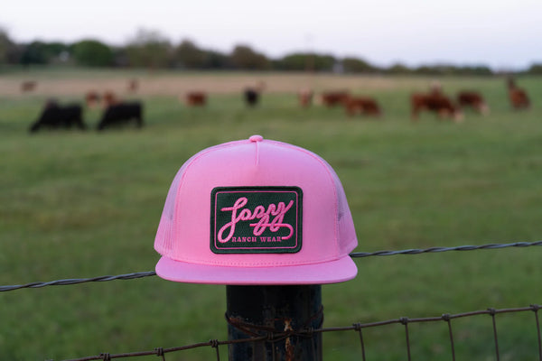 Lazy J Ranch Pink Breakaway Patch Classic Five Panel Trucker Hat