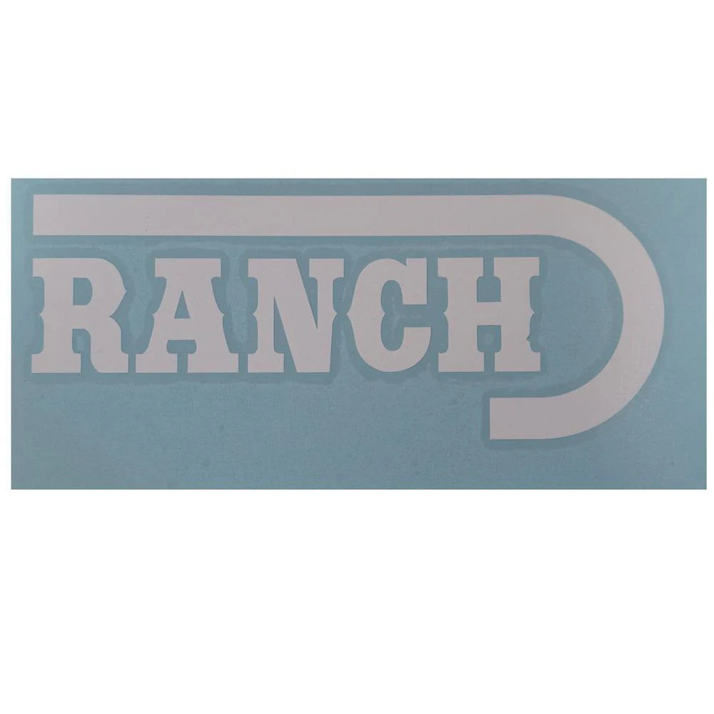LAZY J RANCH WHITE VINYL TRUCK DECAL