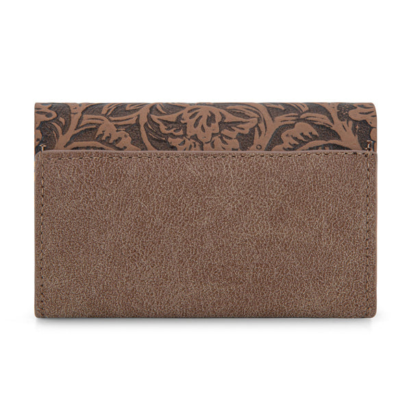 Wrangler Floral Tooled Card Holder -Khaki