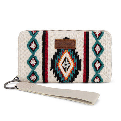 Wrangler Southwestern Knitted Wallet/Wristlet - Beige