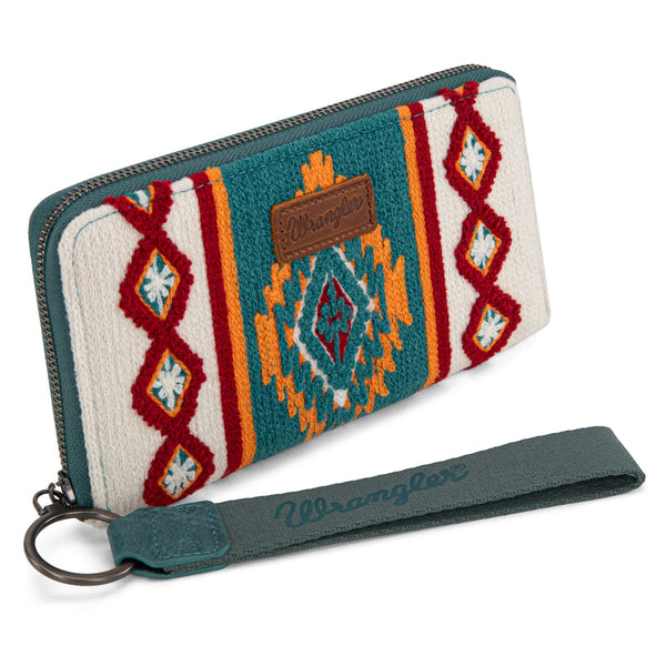 Wrangler Southwestern Knitted Wallet/Wristlet - Navy