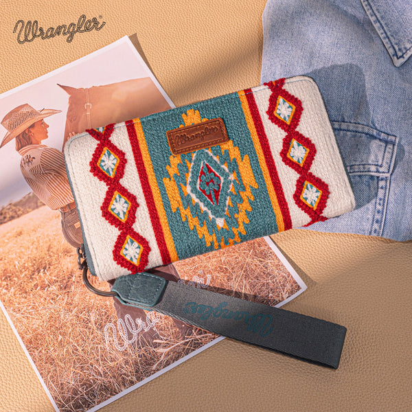 Wrangler Southwestern Knitted Wallet/Wristlet - Navy
