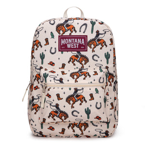 Montana West Horseshoe Cowboy & Cactus Print Backpack