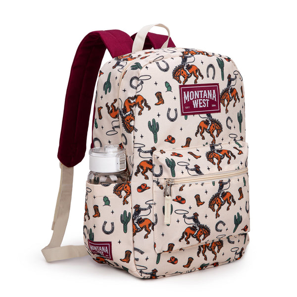 Montana West Horseshoe Cowboy & Cactus Print Backpack