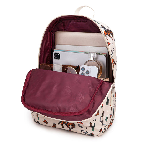 Montana West Horseshoe Cowboy & Cactus Print Backpack