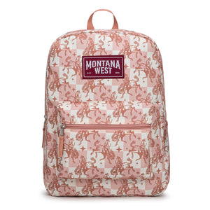 Montana West Bucking Cowgirl Print Backpack