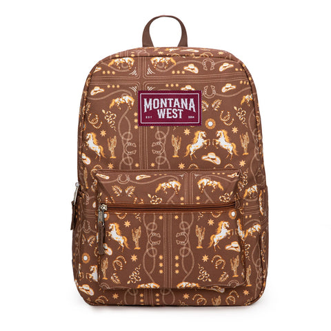 Montana West Western Horse Print Backpack