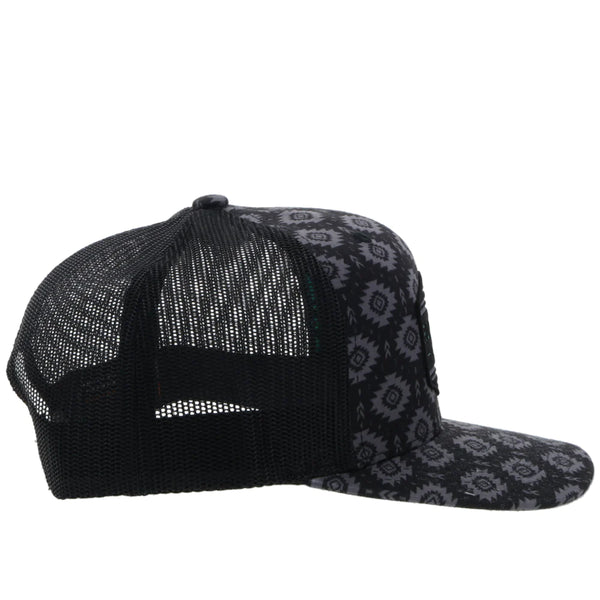 HOOEY "TRIBE" BLACK W/ AZTEC PRINT HAT