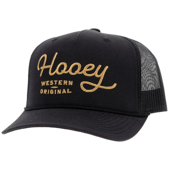 HOOEY
"OG" BLACK W/GOLD STITCHING HAT