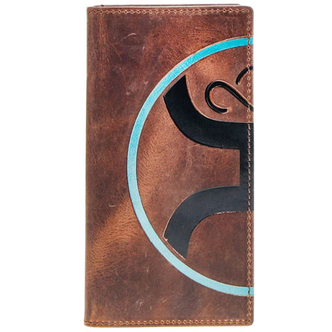 HOOEY
"HOOEY 2.0" BROWN W/BLACK & TURQUOISE RODEO WALLET