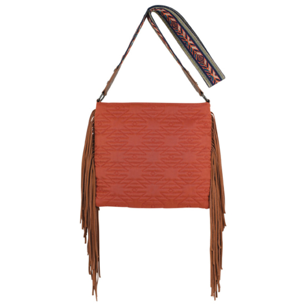 RED DIRT HAT COMPANY LADIES CROSSBODY BURNT ORANGE W/FRINGE