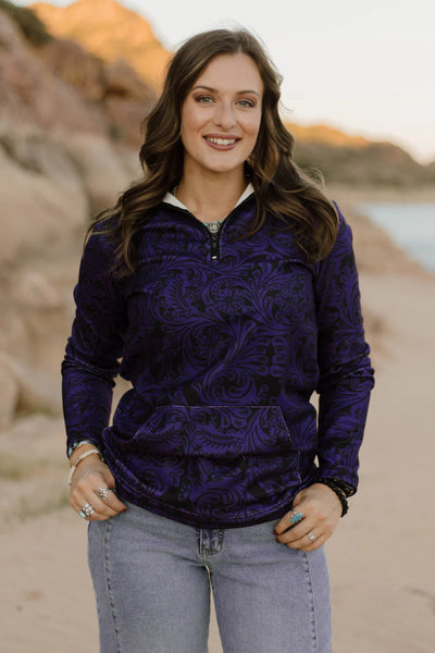Tailgate Party Pullover Purple & Black