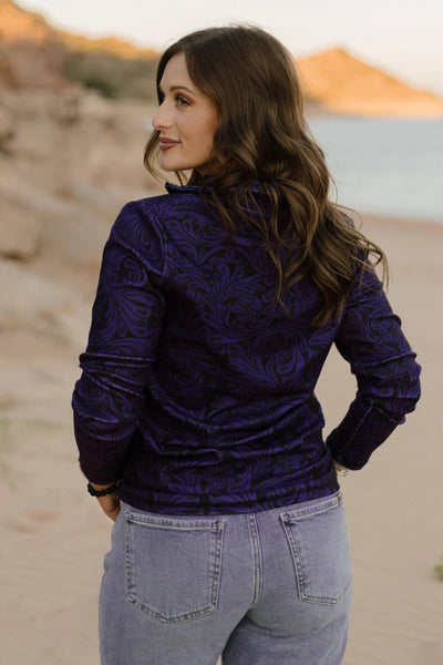 Tailgate Party Pullover Purple & Black