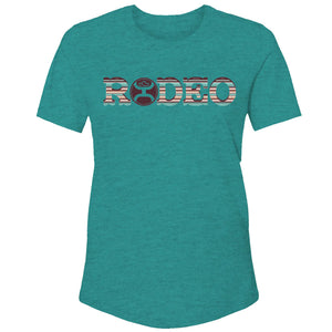 HOOEY "RODEO" TEAL HEATHER W/ SERAPE T-SHIRT