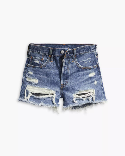 Levi's Women's 501 Original High Rise Shorts 2.5 In-dark Wash