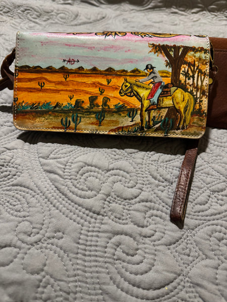 American Darling Hand Painted Cowboy Wallet