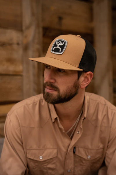 HOOEY "ZENITH" HAT TAN/BLACK W/BLACK & CHARCOAL PATCH