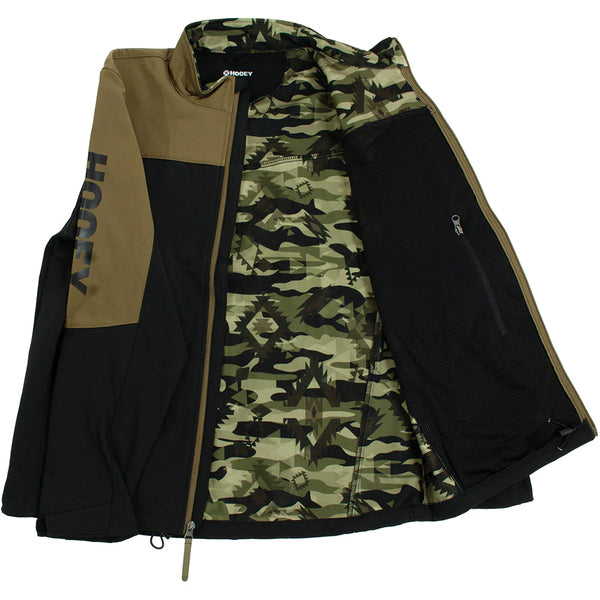 HOOEY "HOOEY SOFTSHELL JACKET" BLACK/OLIVE