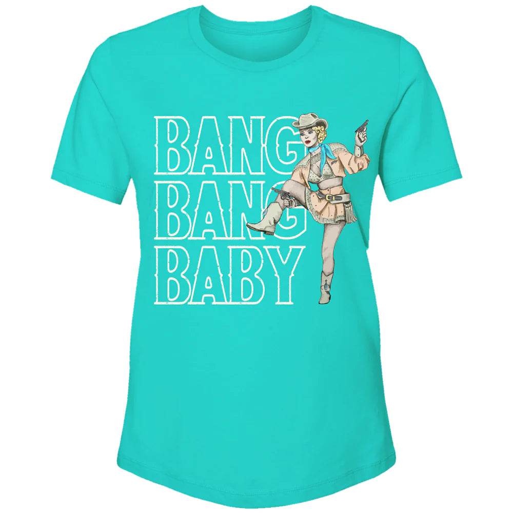 HOOEY "BANG BANG BABY" TURQUOISE W/WHITE LOGO T-SHIRT