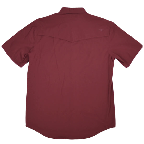 CORE - Maroon Short Sleeve Snap Shirt
