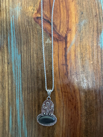 Black Cactus Necklace