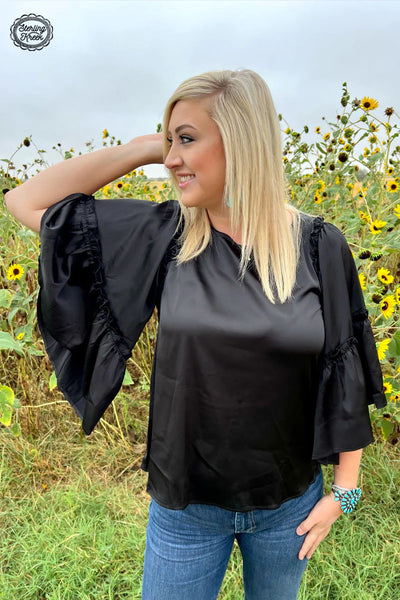INTO THE NIGHT TOP BLACK