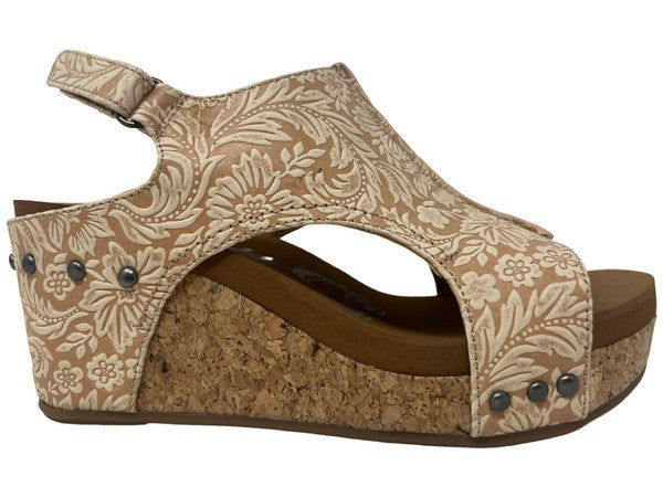 Very G Women’s Floral Embossed Wedges