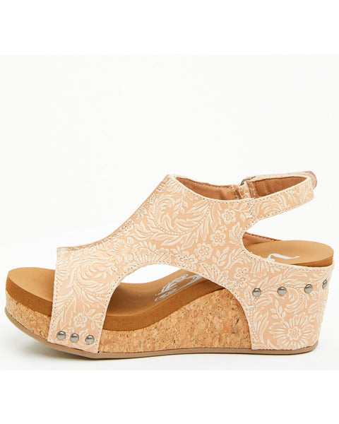 Very G Women’s Floral Embossed Wedges