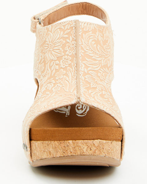 Very G Women’s Floral Embossed Wedges