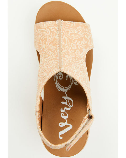 Very G Women’s Floral Embossed Wedges