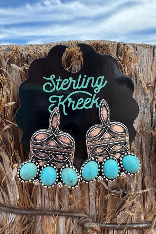 Stitched In Stone Earrings