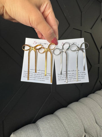 You’re like really pretty bow earrings