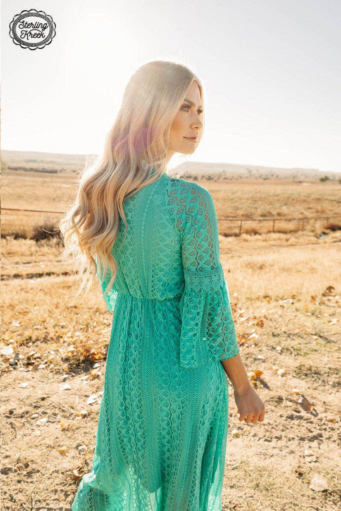 Victorian Lace Maxi Dress Turquoise: Turquoise Brahman Mama Boutique Victorian Lace Maxi Dress Turquoise: Turquoise Brahman Mama Boutique